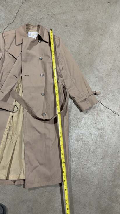 Vintage 80’s London Fog Maincoats Double Breasted Trench Coat with Belt Size 8 P - Picture 3 of 7